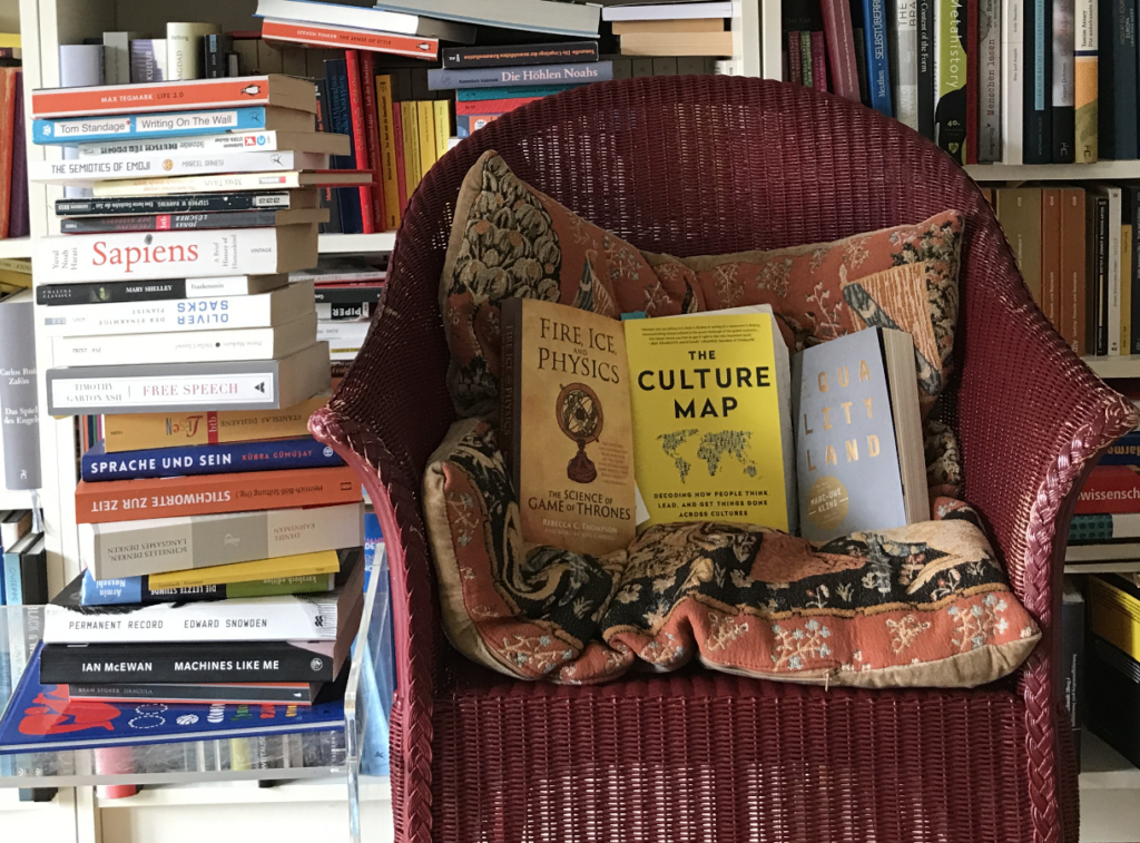 Buchempfehlungen: Fire, Ice, and Physics von R. Thompson, The Cultue Maps von Erin Meyer, Quality Land von Marc Uwe Kling
