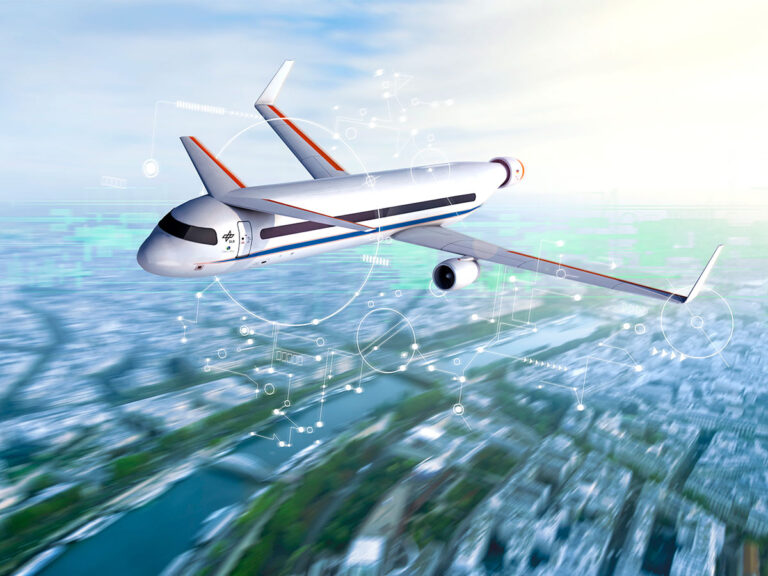 Animation eines Flugzeug, wie es in Zukunft für die Luftfahrt aussehen könnte