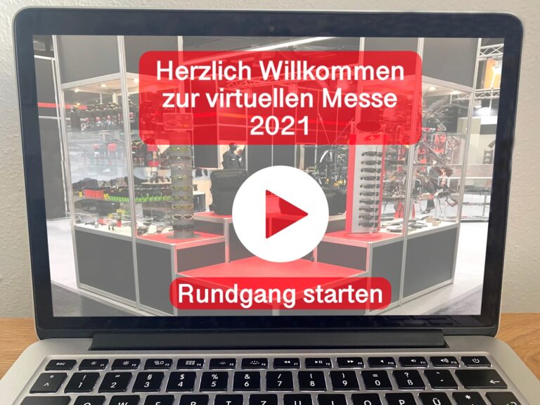 Rundgang durch Virtuelle Messen kann durch Drücken des Play-Button gestartet werden.