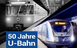 Gegenüberstellung von alter und neuer U-Bahn in München