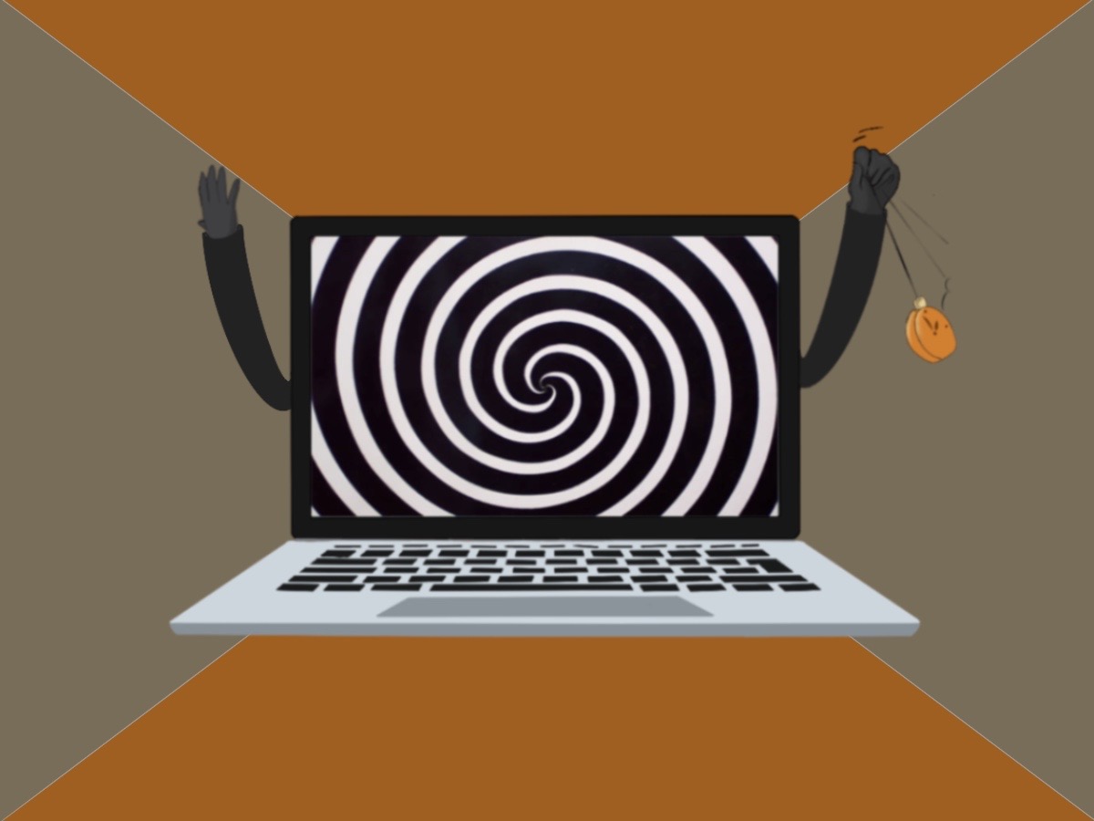 Verlangen nach Social Media führt zur Hypnose durch BildschirmeI - Illustration Mediensucht