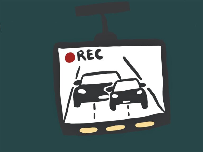 Illustration einer Dashcam